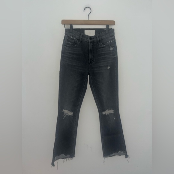 MOTHER SUPERIOR The Insider Crop Step Chew Crop Jeans in Pedal to Metal Size 25 - Picture 6 of 16
